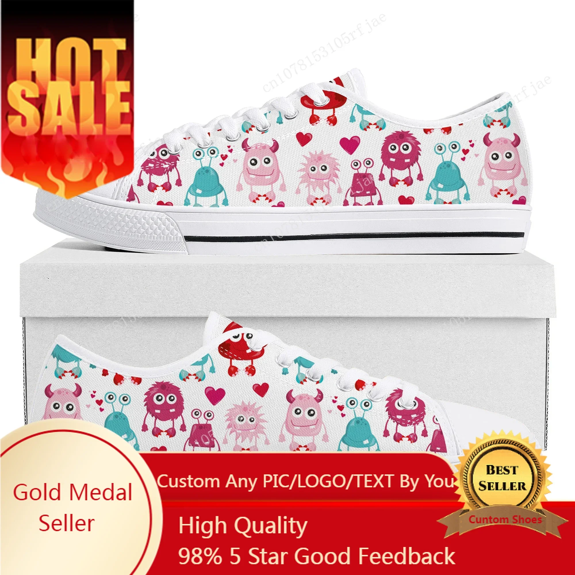 

My Singing Monsters Low Top Sneakers Cartoon Game Womens Mens Teenager Canvas Sneaker Couple Custom Built Shoes