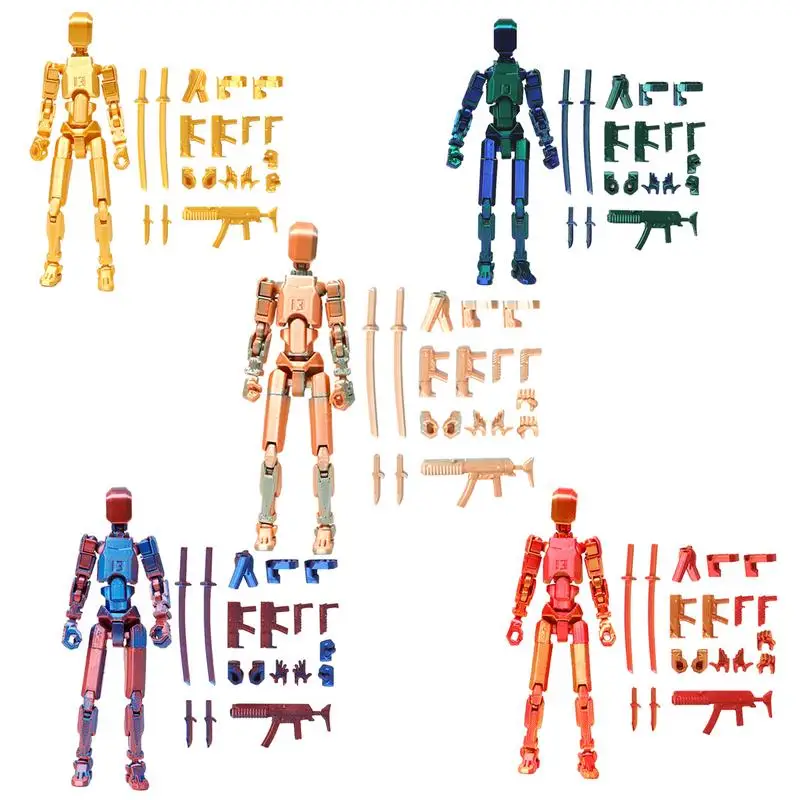 Wieloprzegubowy ruchomy Robot zmiennoogniskowy 2.0 manekin z nadrukiem 3D 13. Figurki akcji Zabawki Dzieci Dorośli Gry dla rodziców i dzieci