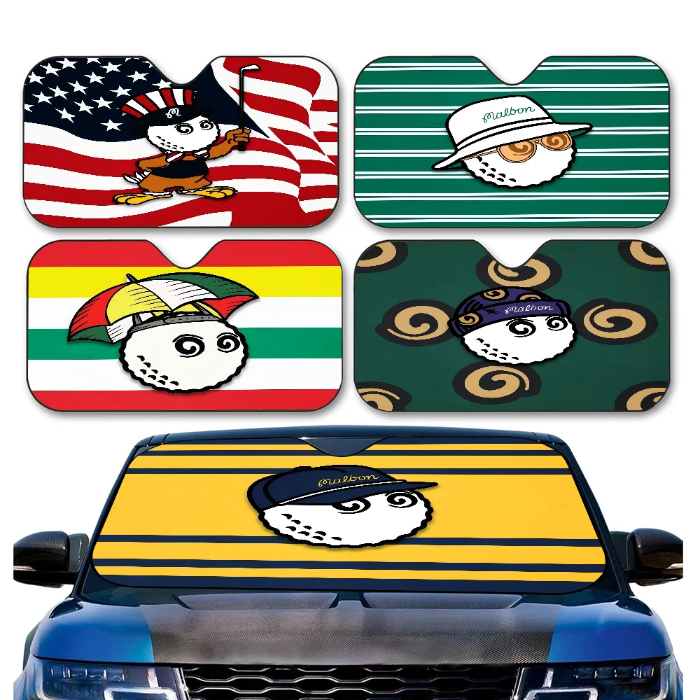 Fashion Golf Art Anime Novelty Car Front Windshield Sunshade 70x130cm Cartoon Foils Car Window Windscreen Cover