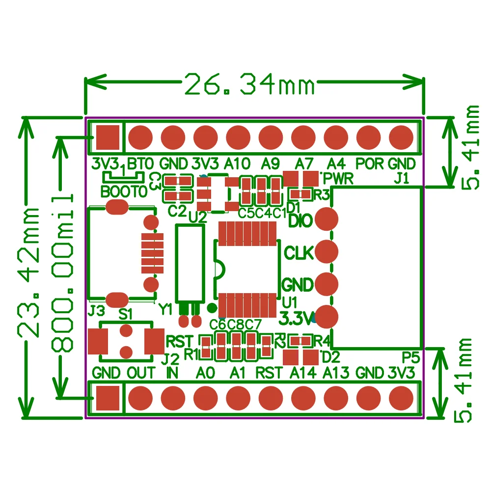 STM32C011F4P6 Development Board Core Board Microcontroller System C011F6P6 Learning Evaluation Board