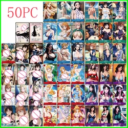 Anime Characters DIY Collectible Cards Nakime Nami Ran Nozomi Anri Okita Laser Flash Cards Game Toys Christmas Birthday Presents