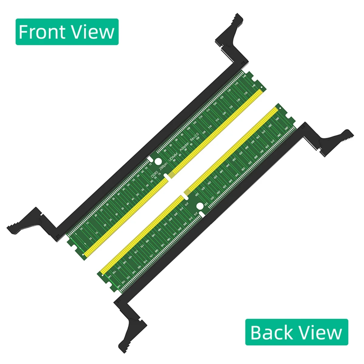 DDR5 u-dimm 288pin adaptor DDR5 kartu pelindung uji memori dengan kait panjang