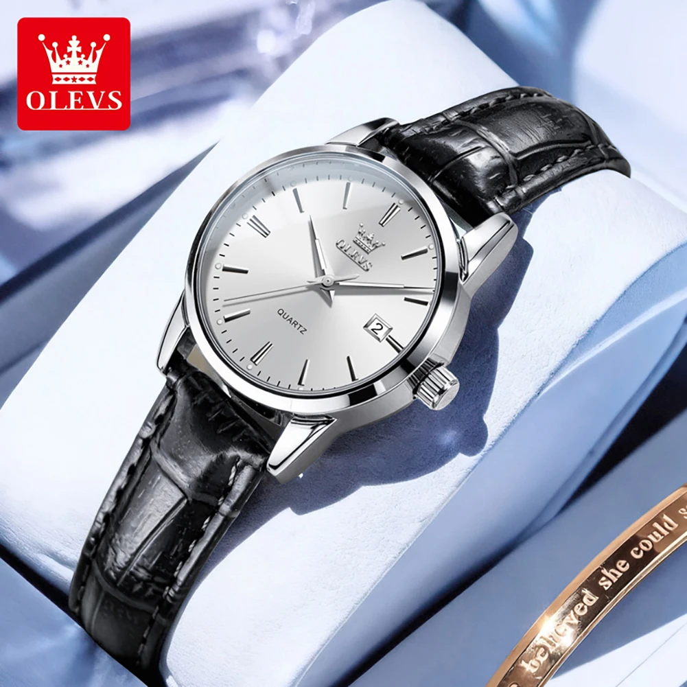 OLEVS 6898 Women Watch Original Quartz Watches Waterproof Luminous Date Watch Bracelet Set Ladies' Gift 2026 New Color Reloj