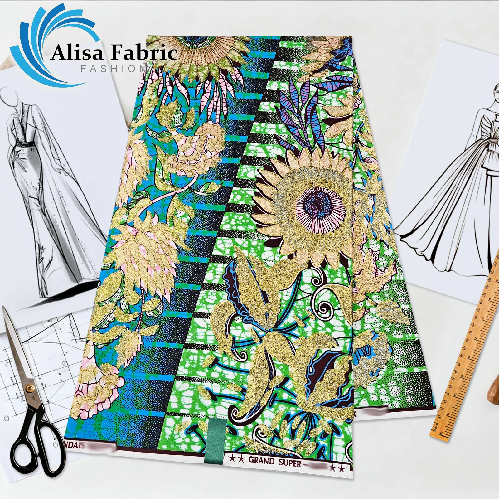 

African grand super cotton fabric 2025 high quality 6yards veritable guaranteed nigerian fabric for man and woman