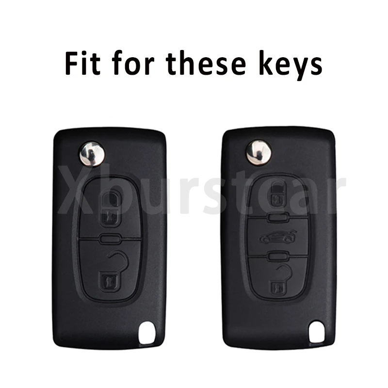 Transparent TPU Car Remote Key Case Cover For Peugeot 107 207 307 308 407 607 206 4007 3008 5008 For Citroen C2 C3 C4 C5 C6 C8 view 2