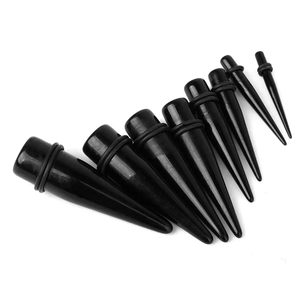 STRETCHING  Of 8 Size EAR STRETCHER EXPANDER TAPER 4-18mm