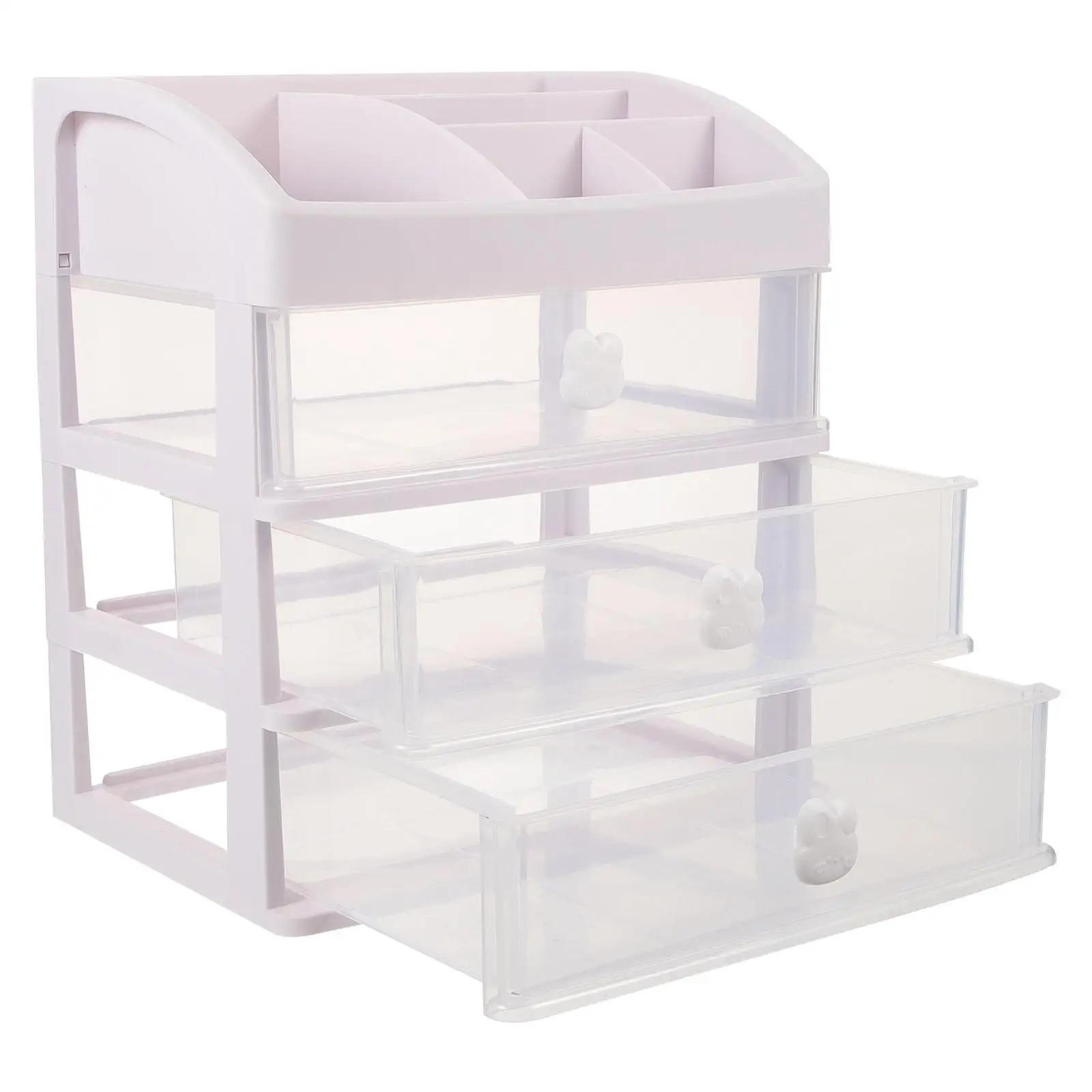 Cartoon Storage Box White 4 Layers Rabbit H ganizer Makeup Case Kawaii Decor Tray Plastic Desktop Drawers
