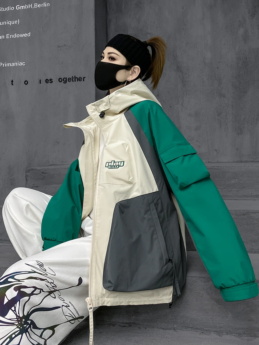 

Модная уличная одежда M-Home, женский костюм для скалолазания весны 2024, рабочая одежда для пар, дэт, ветровка для занятий спортом на открытом воздухе, длинный капюшон све...