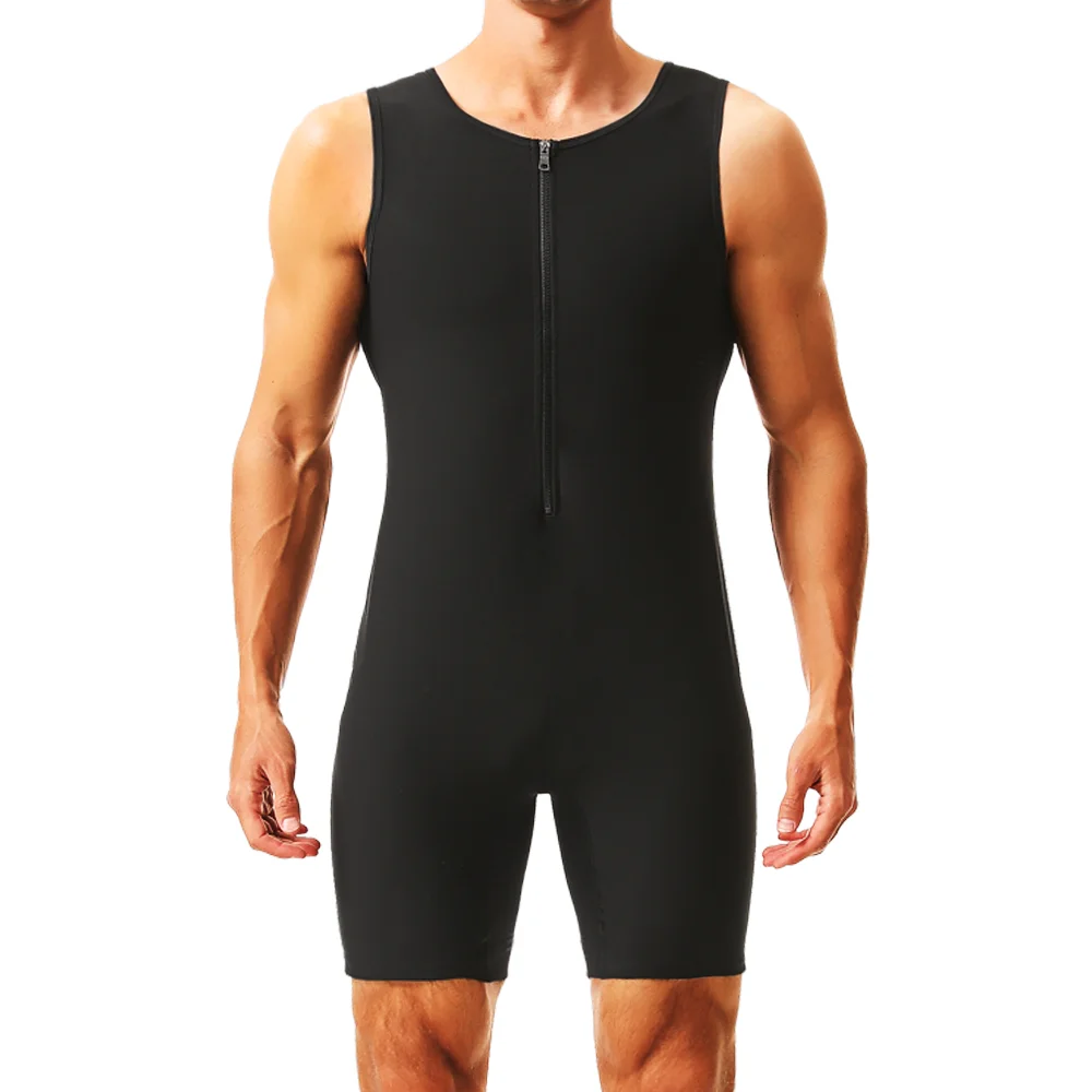 الرجال بدلة ساونا عرق الحرارة محاصرة تجريب حرق الدهون سترة البطن التخسيس داخلية تانك القمم مدرب خصر اللياقة البدنية مشد #3