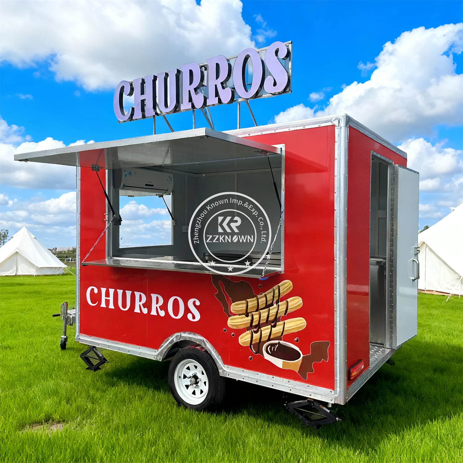 

Fully Equipped Mobile Food Truck Trailer Catering Trailer Street Hamburger BBQ Snack Cart Concession Food Trailer For Sale