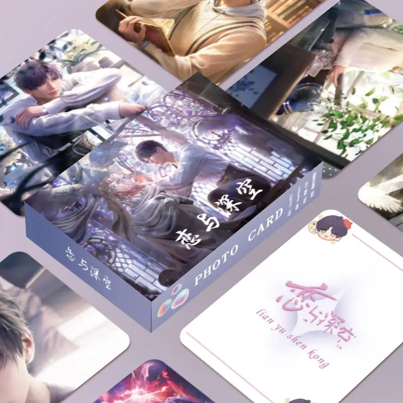 55 Pcs/Set Game Love And Deepspace Laser Lomo Card Sylus Zayne Xavier Rafayel Game Characters 3 Inches Photo Cards Fans Gift