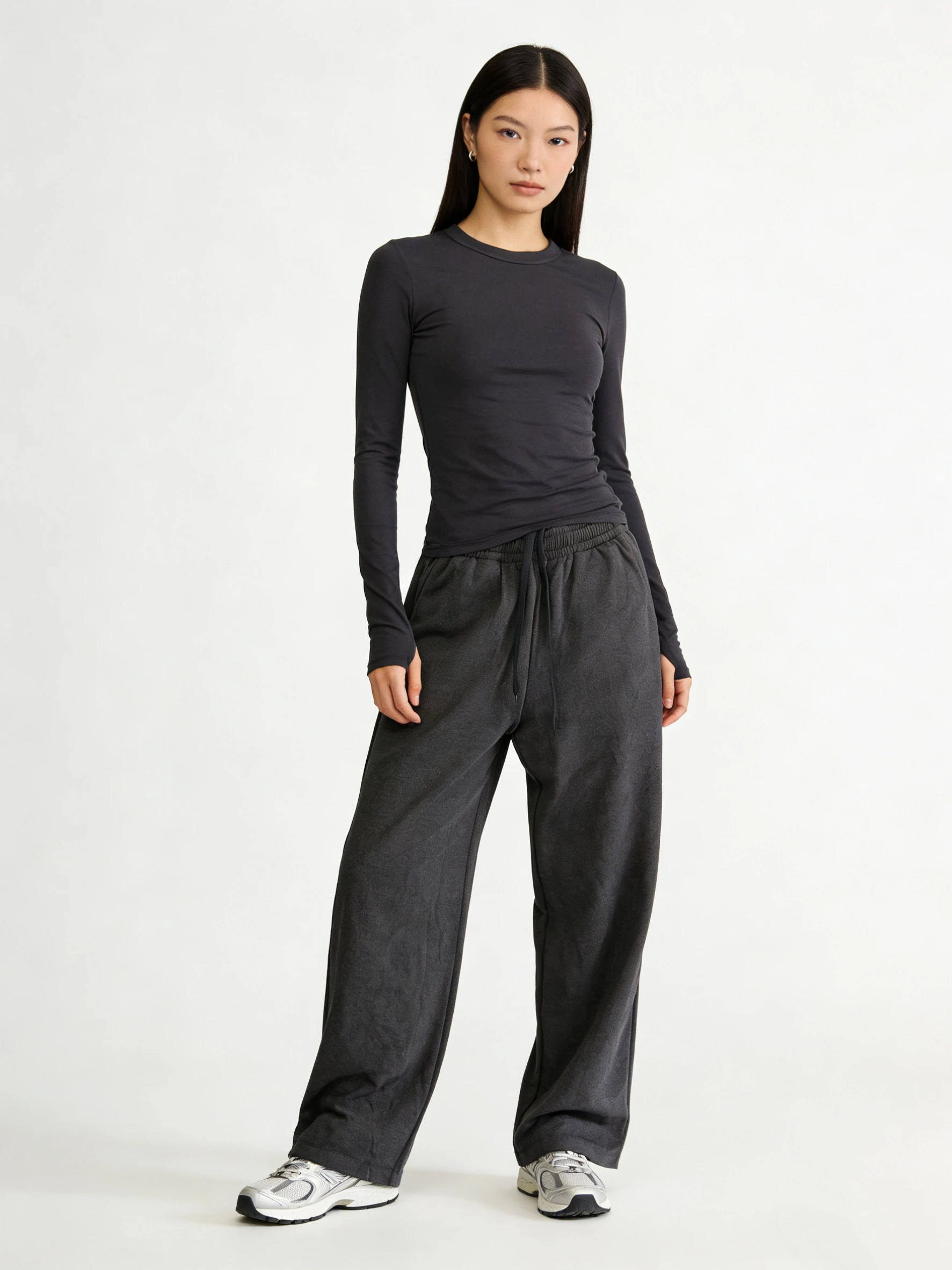 

Женские брюки из мериносовой шерсти с широкими штанинами, быстросохнущие, для бега и активного отдыха, повседневные, прямого кроя, 100% шерсть