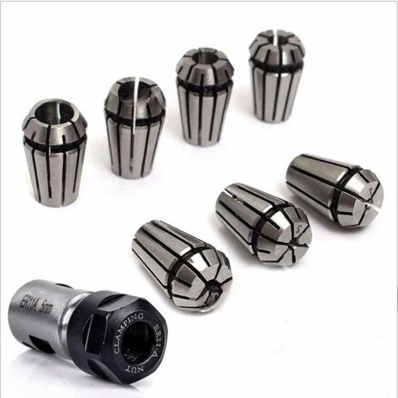 8Pcs ER11A Set Extension Rod Set 5mm Inner Shaft Holder with 7Pcs 1-7mm ER11 Spring Collets CNC Engraving Lathe Milling Tool Kit