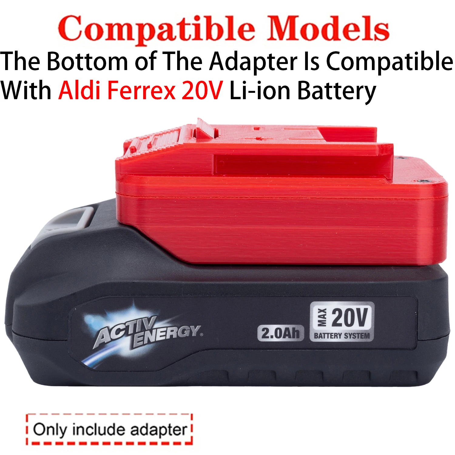 Battery Adapter Converter for Einhell OZITO 18V Li-ion Tool to Aldi Ferrex 20V Li-ion Battery Adapter Power Tool Accessory