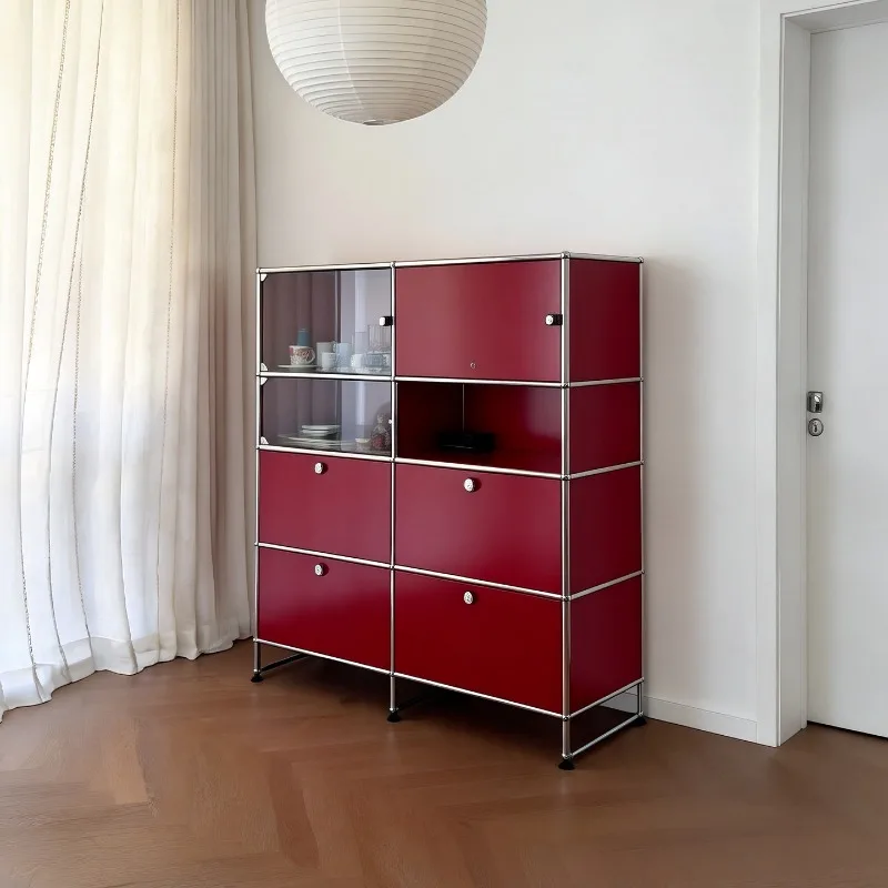 dining side cabinet, medieval style living room module combination side cabinet