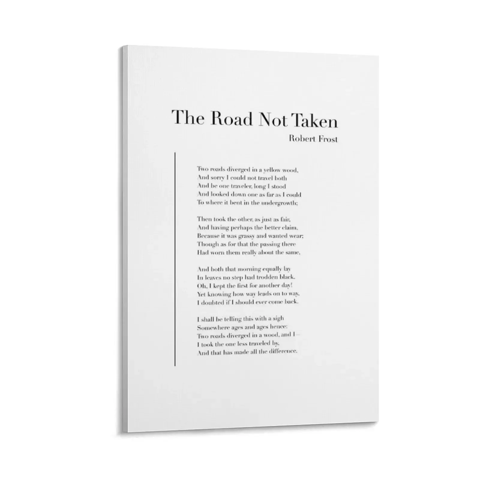 

The Road Not Taken by Robert Frost Canvas Painting cute room decor posters for room Luxury living room decoration