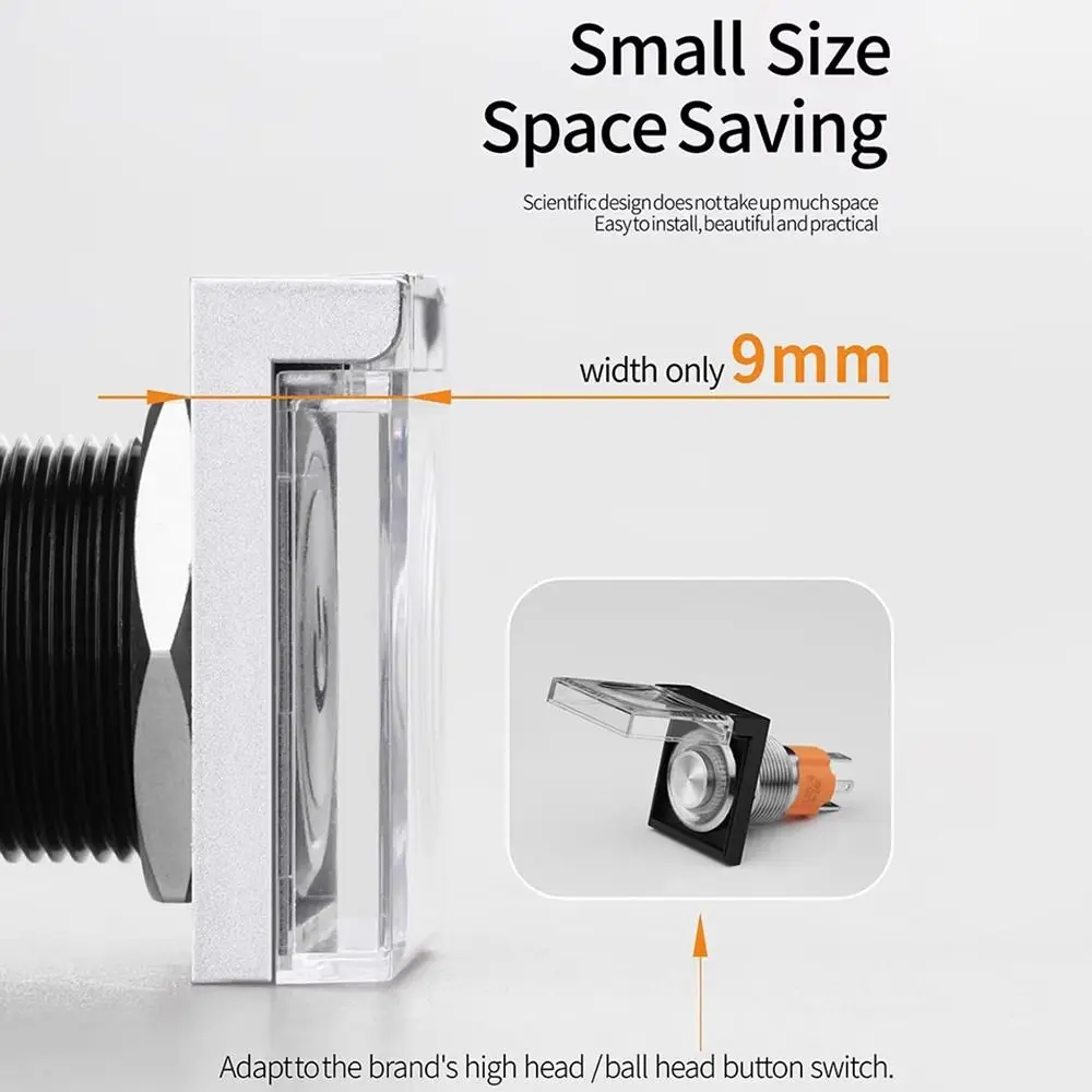 1Pcs 12/16/19/22/25mm Button Switch Protective Cover ABS Base Plastic Switch Protection Cover Transparent Anti Splash