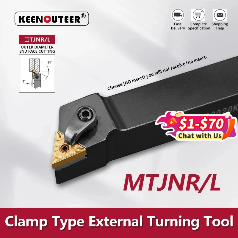MTJNR1616 MTJNR2020 MTJNR2525 MTJNR3232 Barra de torno Ferramenta de corte CNC MTJNR/L Suporte de ferramenta de torneamento externo