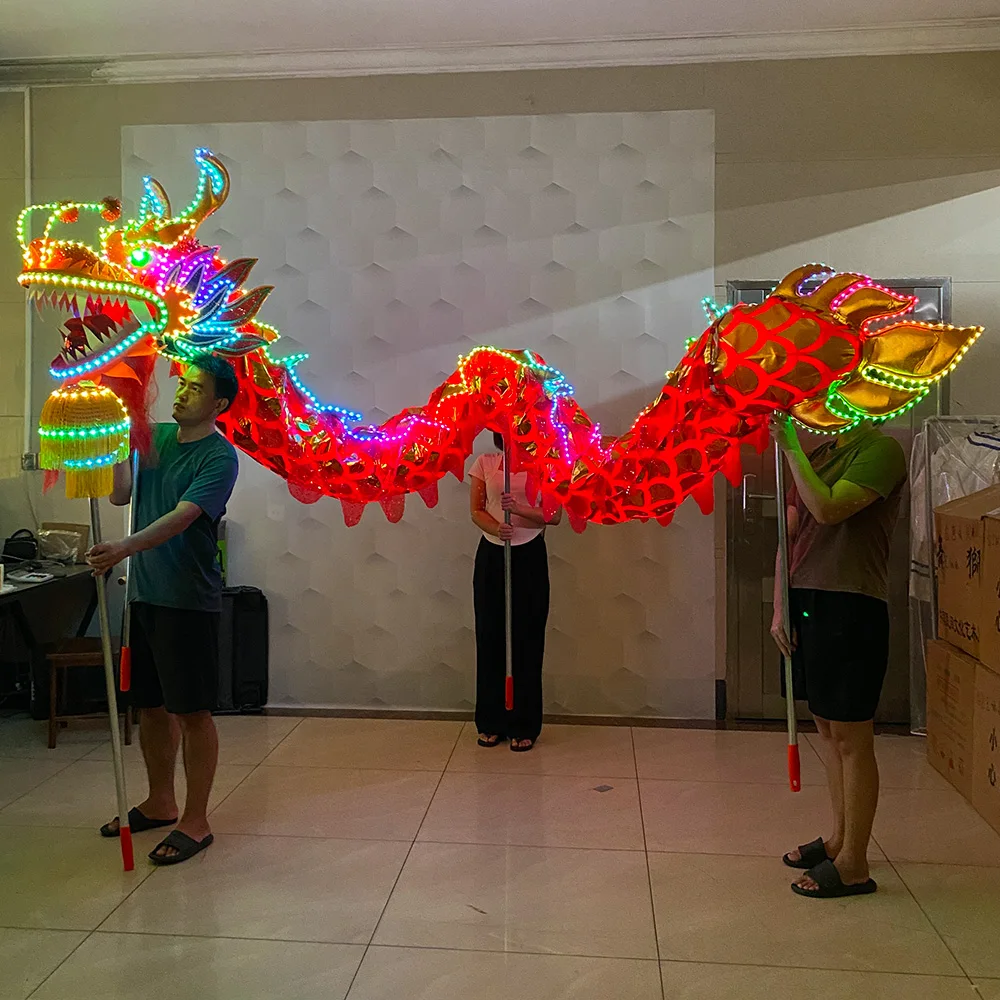 LED Chinese traditional light dragon dance New Year Halloween party performance Chinese prop dragon led activity dragon dance