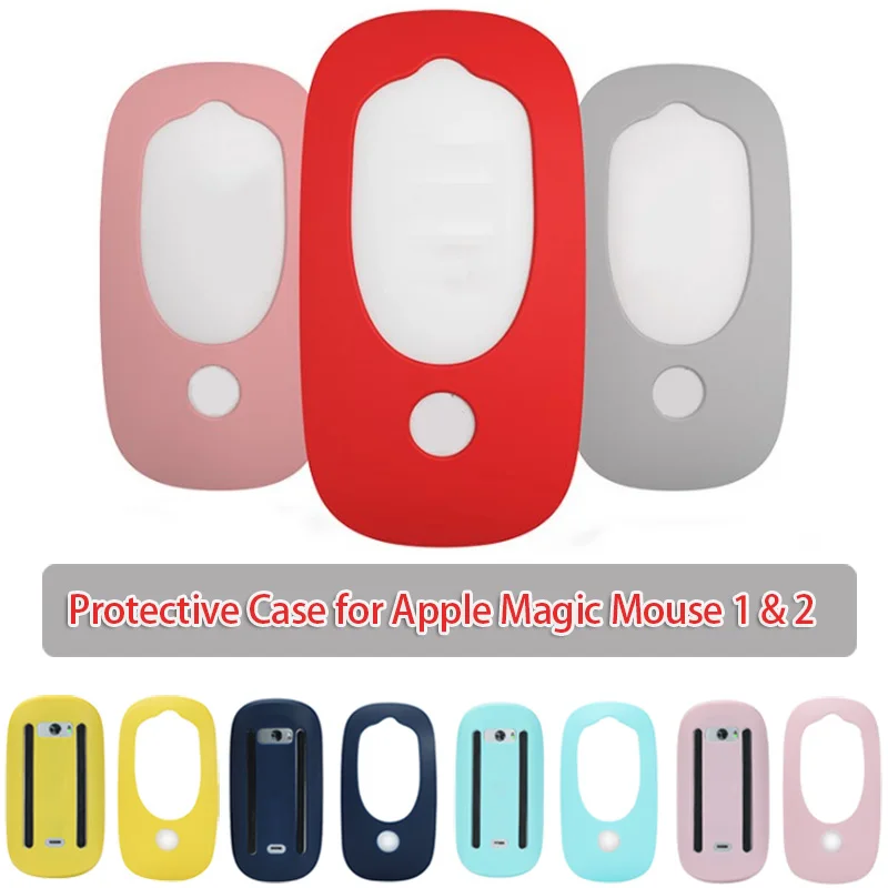 For Apple Magic Mouse 1&2 Protective Sleeve Protective Case Drop Wear-Resistant Mice Silicone Cover Protector Film Mice Shell