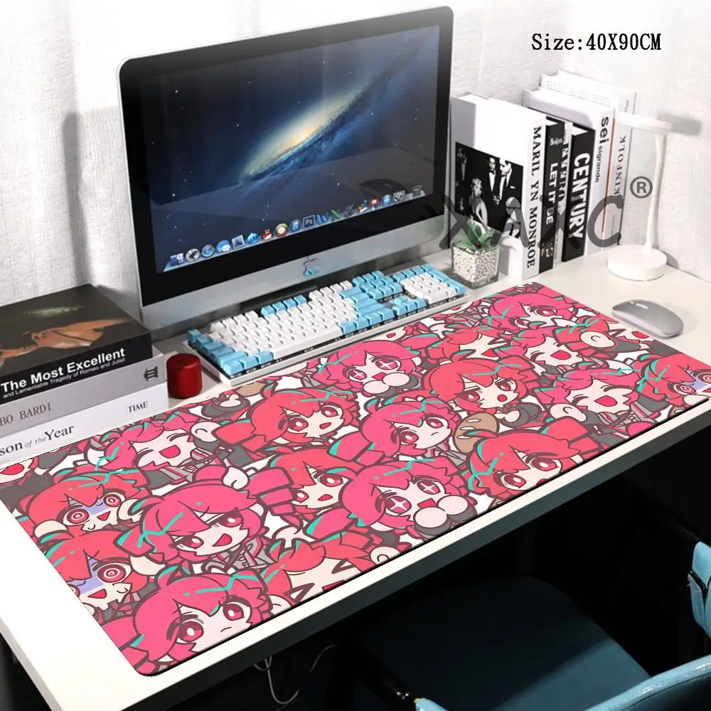 

HYBXAXC Cute Anime Girl K-Kasane Teto Mousepad Gaming Mouse Pad LockEdge Computer Keyboard Desk Mat Cabinet Tablepad Mats