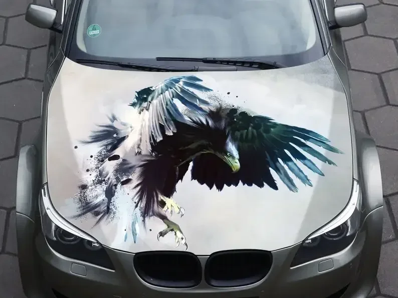 Car Hood Decal, Eagle, Vinyl, Sticker, Graphic, Wrap Decal, Truck Decals, Truck Graphic, Bonnet Decal, Skull, F150