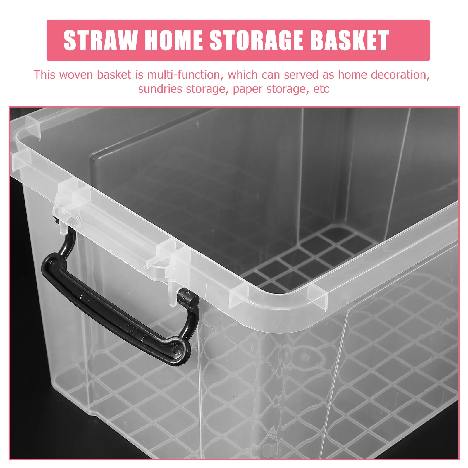 

Large Capacity Storage Bin Plastic Stackable Lidded Organizer Box Desktop Under Bed Storage Container Plastic Bin