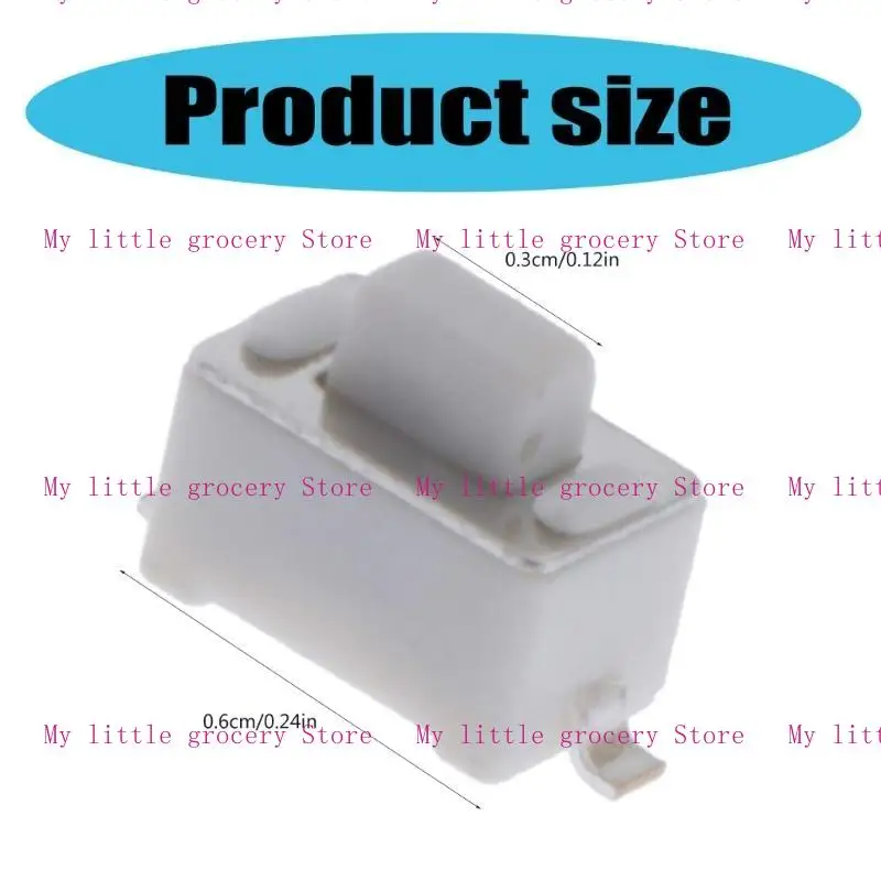 D5BD 10Pcs Microphone Button Switches Caps Two Pin Patches Button Switches Tact Switches Push Button Easy to Install