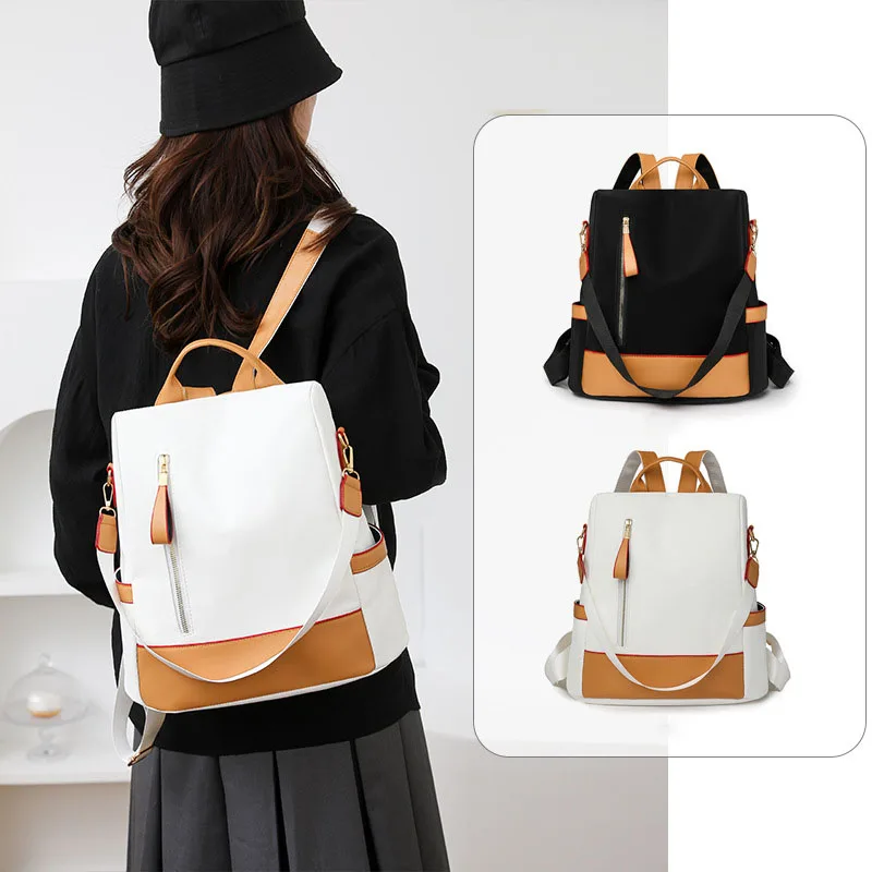 1 حقيبة ظهر جديدة، حقيبة سفر نسائية، حقيبة مدرسية عصرية مضادة للسرقة، النسخة الكورية من حقيبة الظهر ذات الملمس الناعم