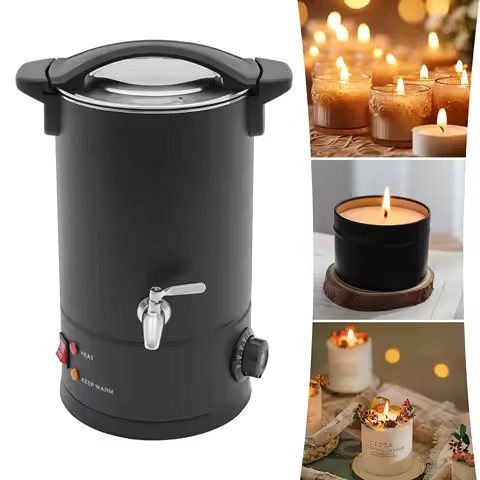 8/10/12/15L Wax Melting Furnace for Candle Making Repair Large Capacity Easy to Use Clean Candle Manufacturing 30-110℃ 1800W
