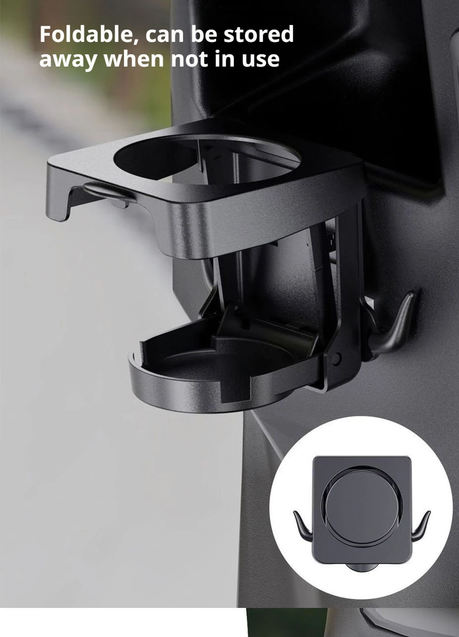 SEAMETAL Auto-Türbecherhalter, universelles Design mit Clip-Haken, Getränkehalter, Organizer, faltbarer Auto- und Motorrad-Wasserbecherhalter – Detail 3