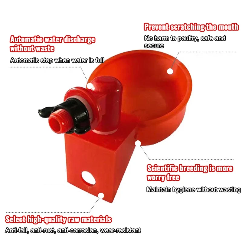 50Pcs Automatische Geflügel Trinken Schüssel Huhn Waterer Tassen Ente Trinken Maschine Hängen Trinkschalen Wasser Dispenser Zubehör – Detail 5