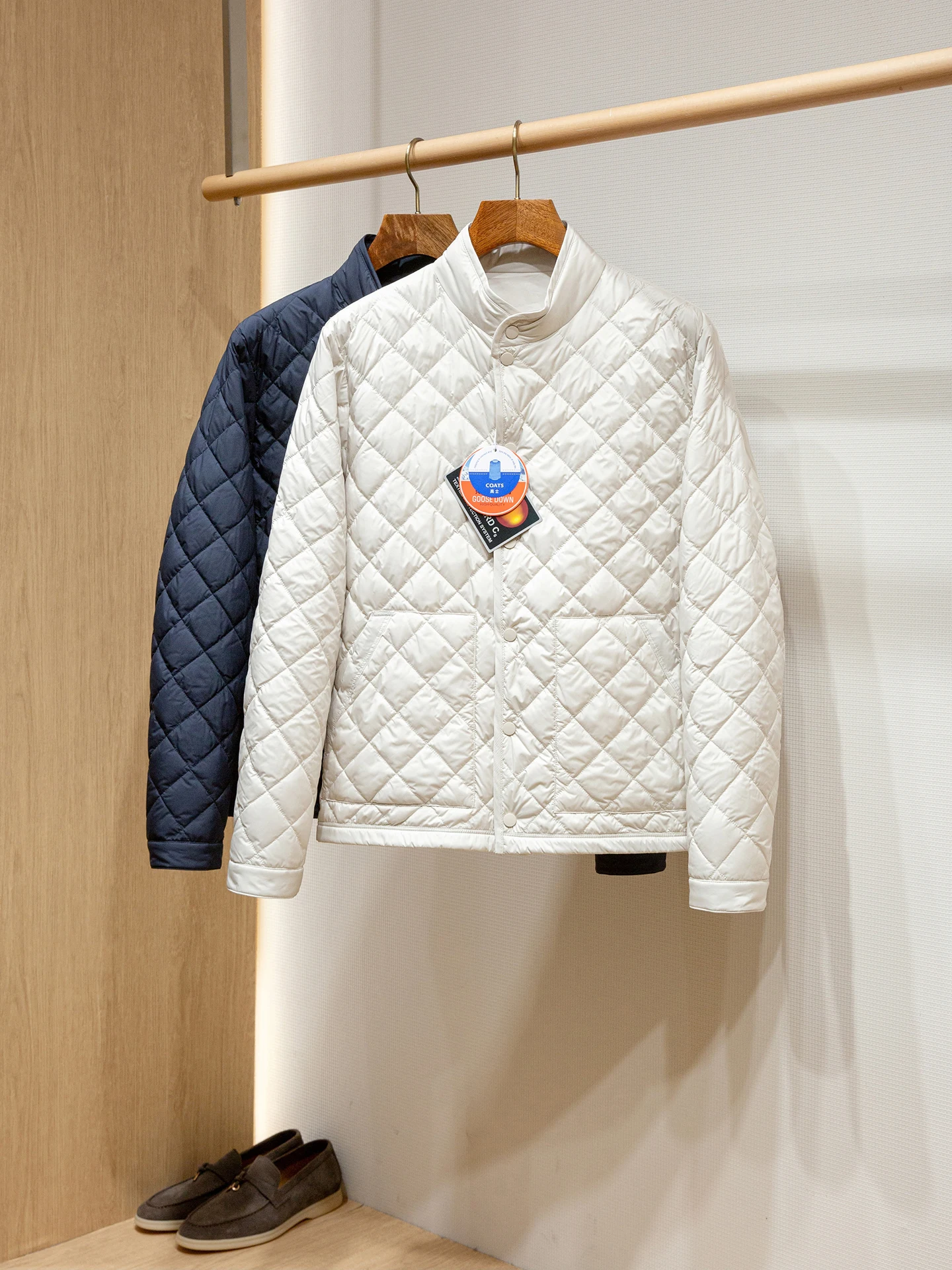 

Men's 5000 M Version Rudolph Tee-Proof Technology White Goose down Jaet Diamond Stitching Lightweight Ci Casual Coat