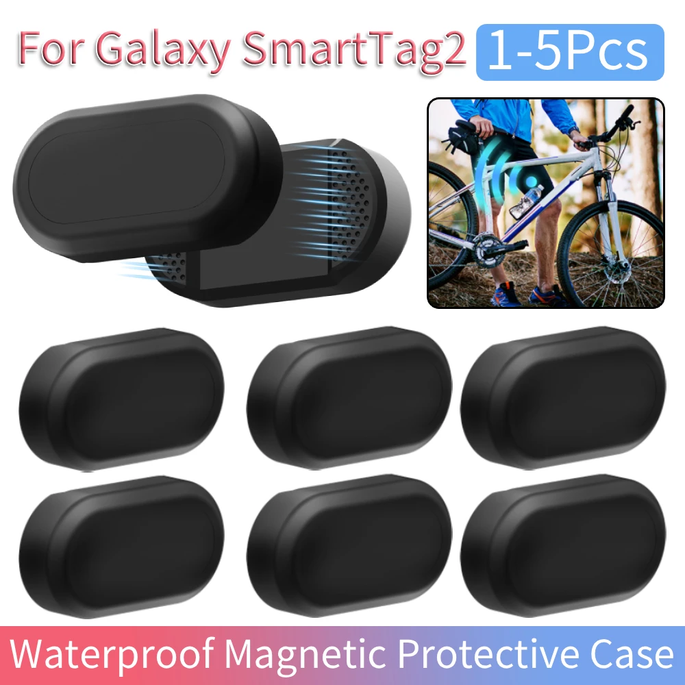 1-5Pcs For Samsung Galaxy SmartTag2 Silicone Magnetic Protective Case Waterproof Holder Case Cover Anti-loss Device Accessories