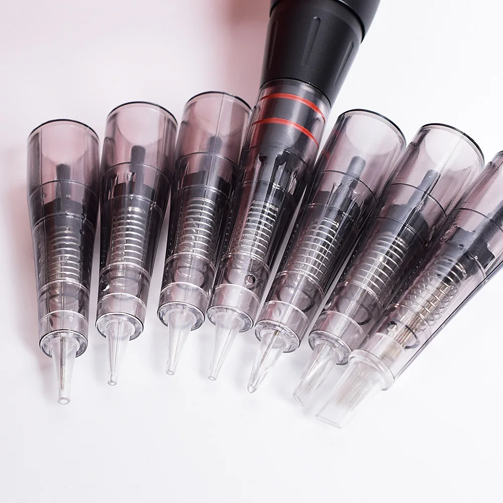 10/50/100pcs Tattoo Needles Cartridges Anesthetic Free Permanent Eyebrow Lips Microblading Embroidery Machine Makeup Needles