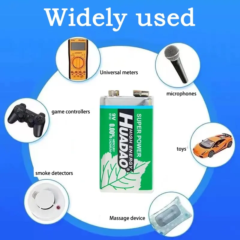 1-30pcs Disposable 9 Volt Battery 9V Battery Multimeter Alarm Microphone 6F22 Carbon Dry Batteries 1100mah for KTV Toy