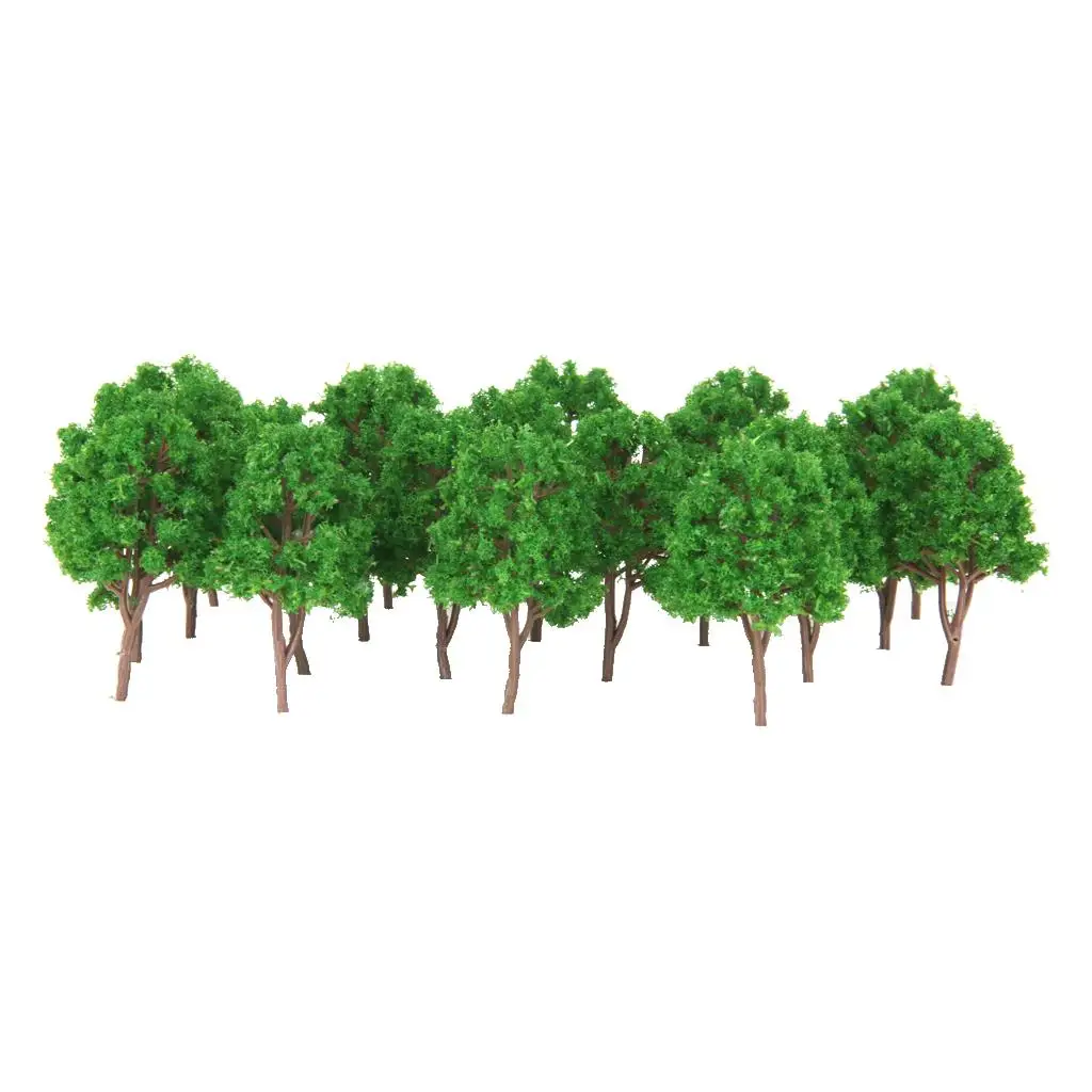 1:150 N Scale Plastic Model Trees for Landscape Home Decor Pack of 20