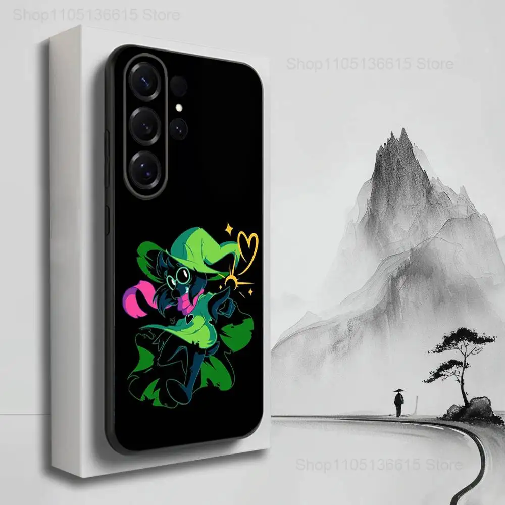 Capa de telefone fofa arte d-deltarune r-alsei para samsung s25, s24, s23, s22, s21, s20, s10, s9, ultra, plus, lite, fe, capa preta de silicone macio