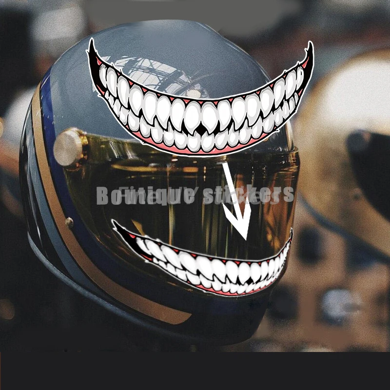 Body Scar Car Sticker Creative Personality Tooth European and American Street Helmet Sticker Electric Car Motorcycle Decoration