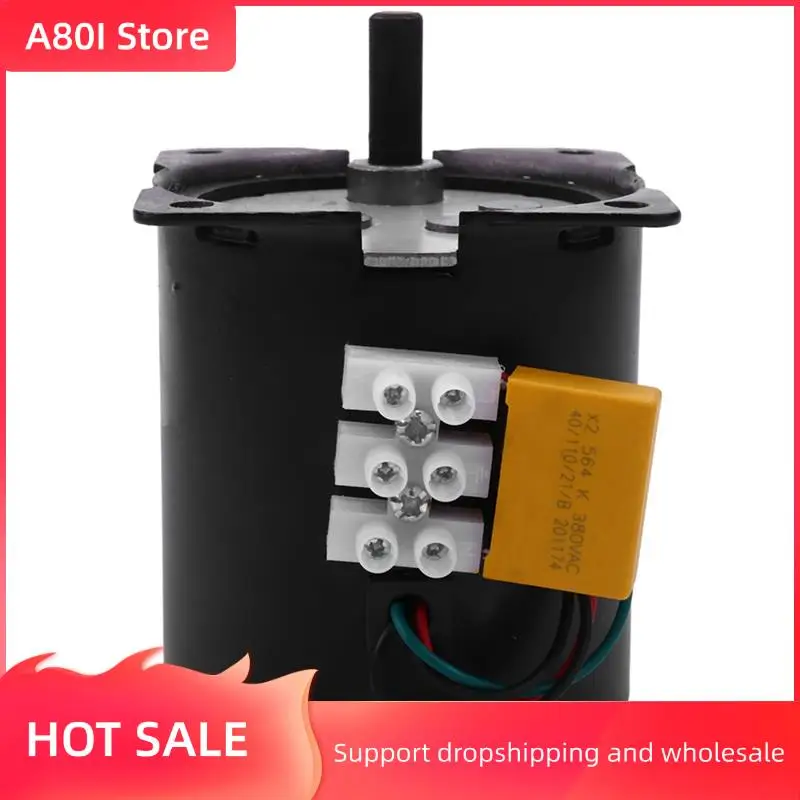 

A80I 5X 220V AC 40W Low Speed Geared Motor 70KTYZ Permanent Magnet Synchronous Motor Adjustable Direction