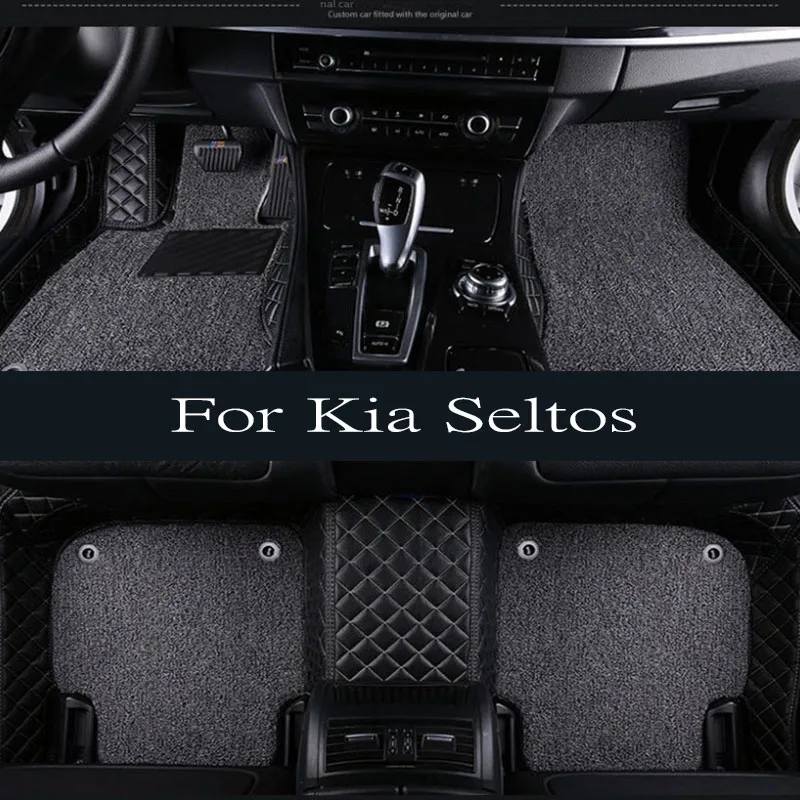 

TPE Car Floor Mats For Kia Seltos KX3 2021 2022 2023 2024 Universal Waterproof Leather Pad LHD Foot Carpet Rugs Auto trunk mat