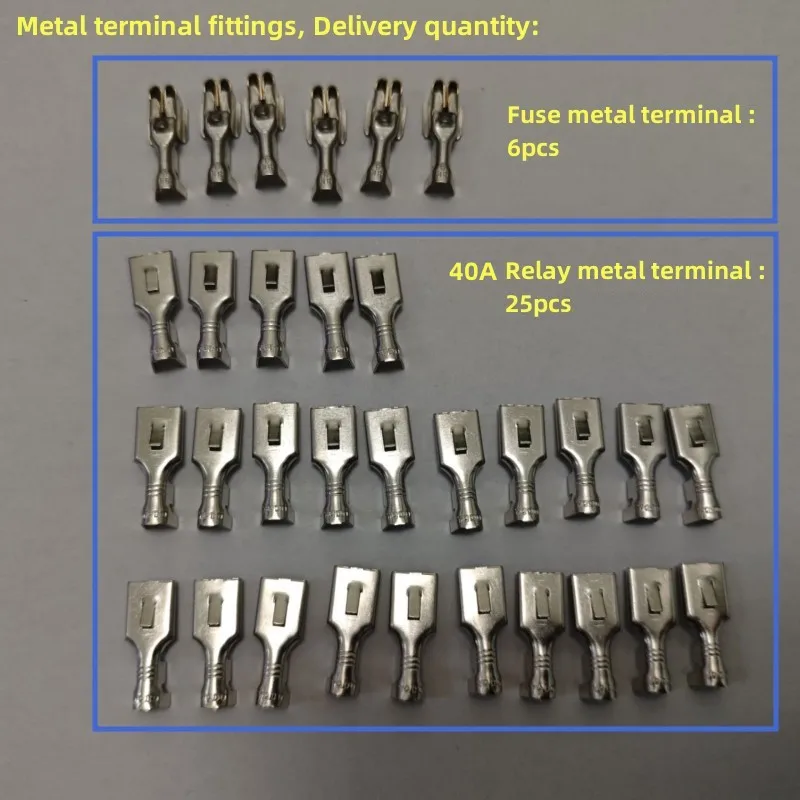 Car 3-Way Fuse Box Modification Switch Control Box Relay PIN Plastic Box 5 relay Plug  plastic modules Metal terminal fittings