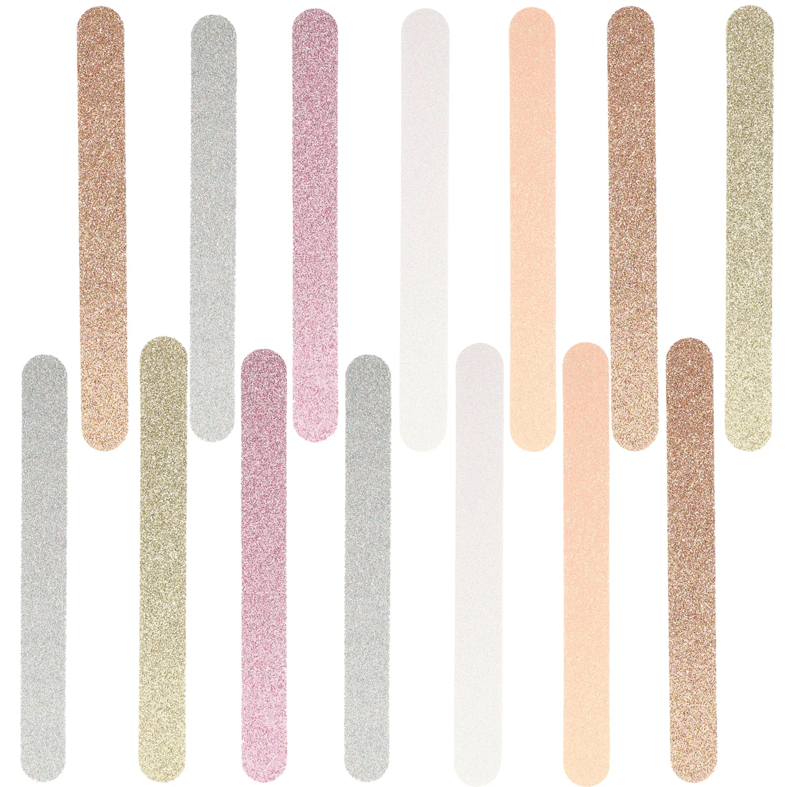 30Pcs Nail File Double-Sided Glitter Eva Manicure Pedicure File Strip Professional Nail Shaping Buffing Polishing Tools