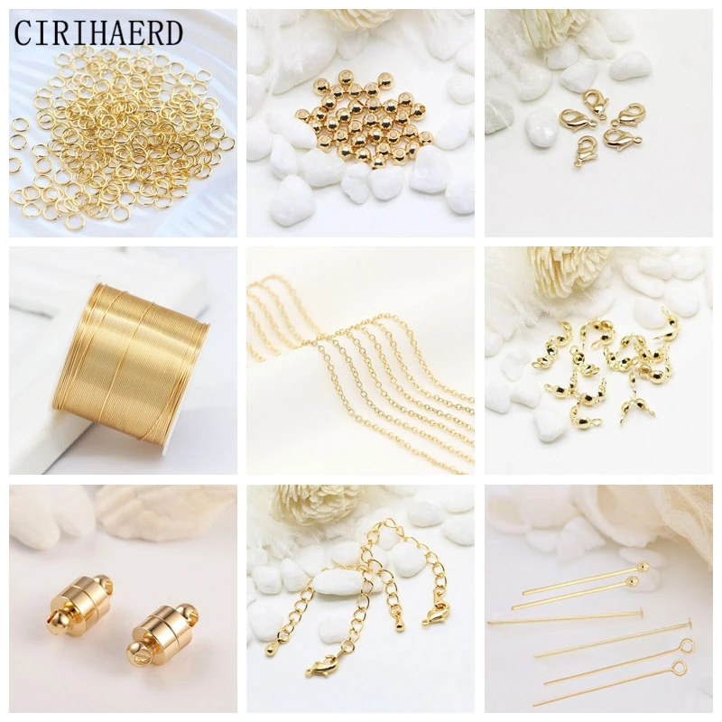 7 Types Size Silver/14K Gold Plated Brass Copper Wire For DIY Jewelry Making Accessories Supplies Beaded Materials Copper Wire