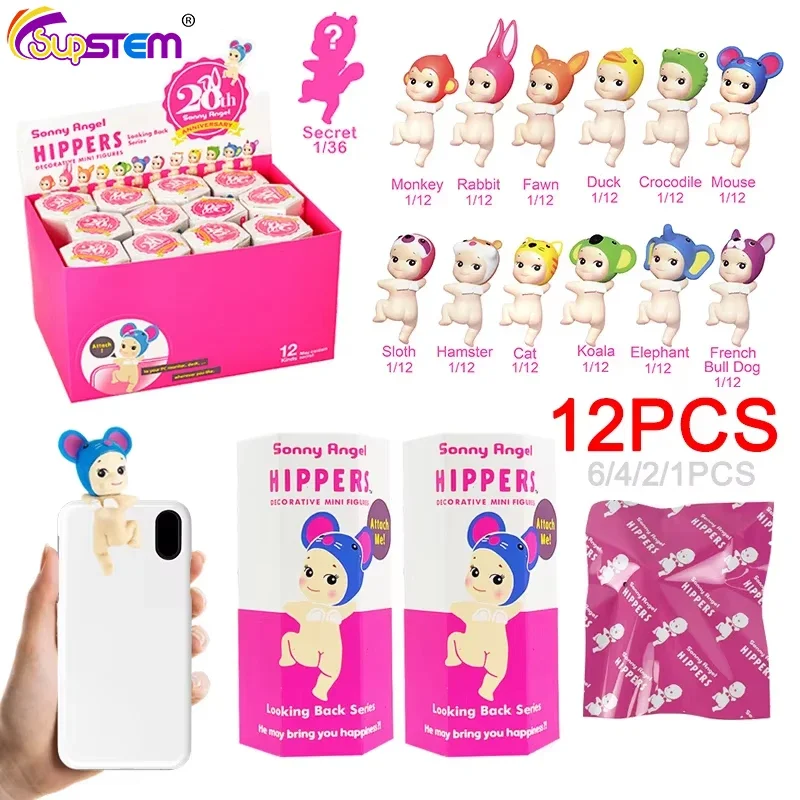 New Sonny Angel Blind Box 20th Anniversary Mystery Box Hippers Looking Back Series Kewpie Doll PVC Figure Limite Toy Kids Gifts