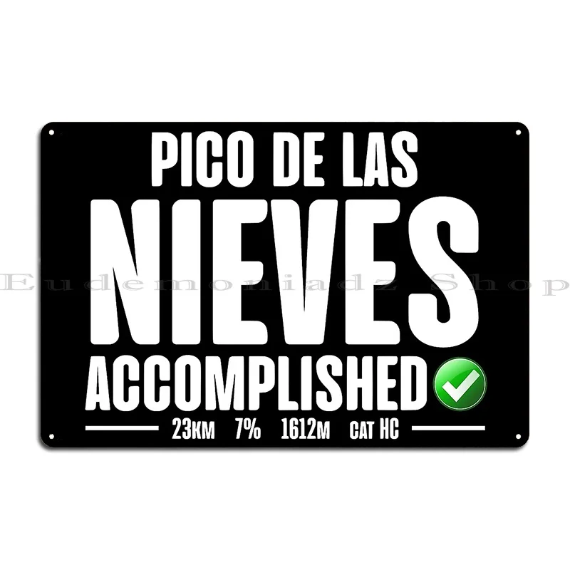 Pico De Las Nieves Accomplished Cycling Gran Canaria Spain Metal Signs Cinema Living Room Designer Mural Mural Tin Sign Poster