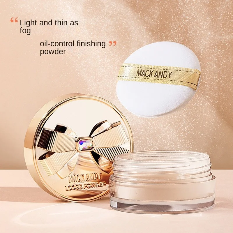 Bow Light Silky Air Finishing Powder Concealer Oil Control and Waterproof Sweat-Proof Not Easy to Makeup Face Powder