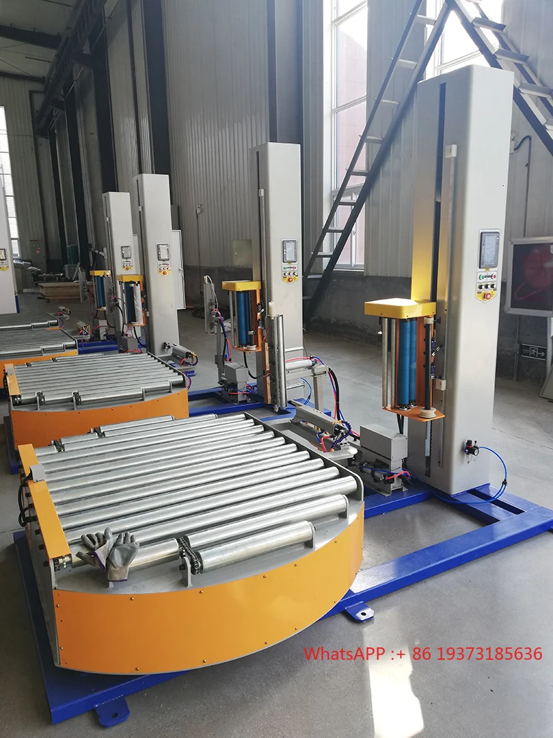 Full Auto Wrapping Machine with CE Certification /Pallet Stretch Wrapper with Roller Conveyor System