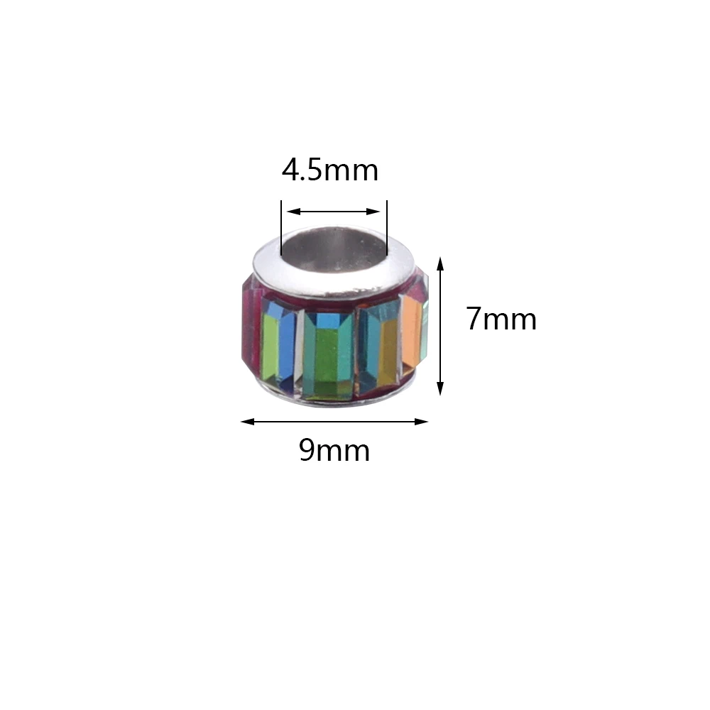 20Pcs Resin Big Hole Beads Cylindrical Prismatic Beads Solid Color Spacer Barrel Bead For DIY Sewing Clothing Decoration Crafts