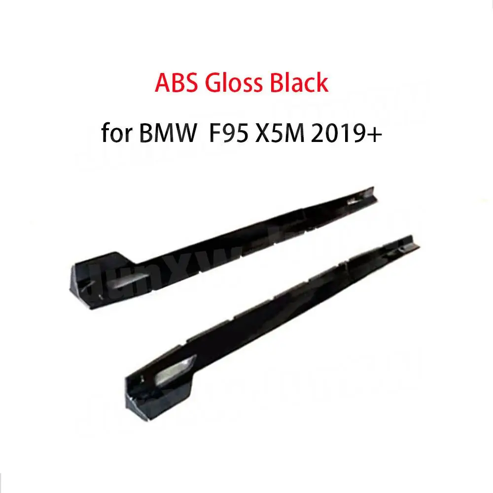 ABS Gloss Black for BMW F95 X5M 2019+ Side Skirts Extension Body Panel Lip Splitter Winglet Carbon Look Side Skirts